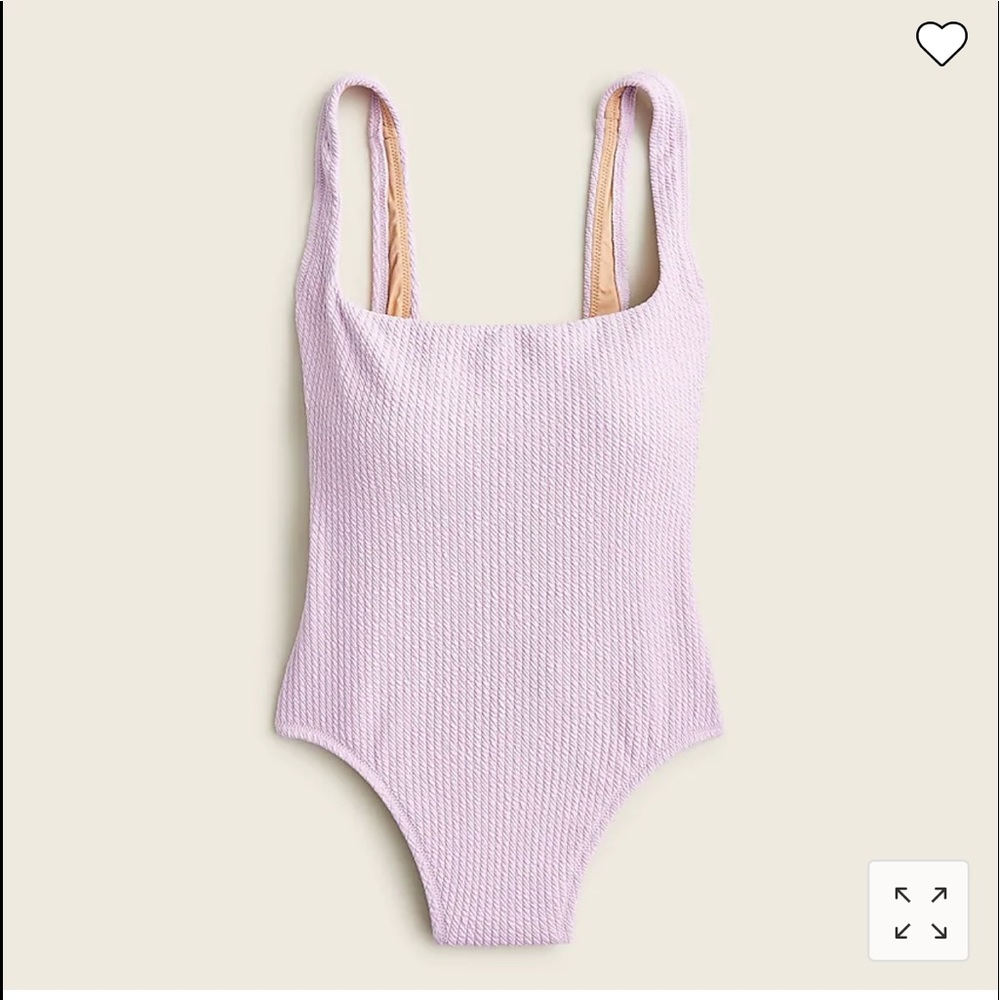 NWT J. Crew Textured Square Neck One-Piece Size 14 Color Dust Mauve